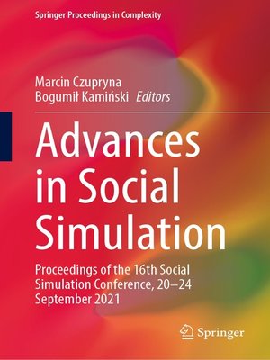 cover image of Advances in Social Simulation